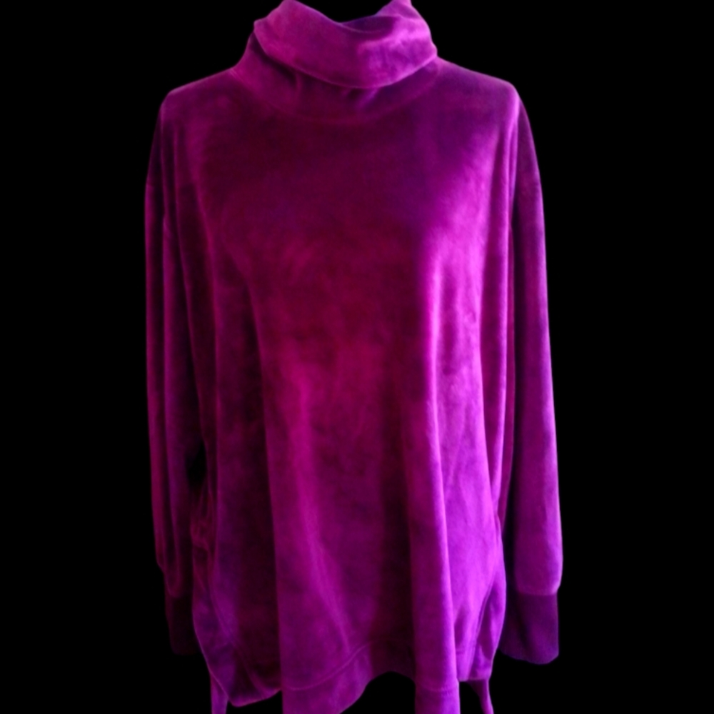 Velour Velvet Cowl Neck Top